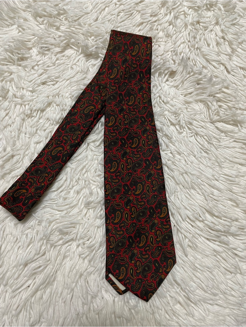 Vintage Brooks Brothers Makers all Silk Tie Geometric Art Deco Paisley
